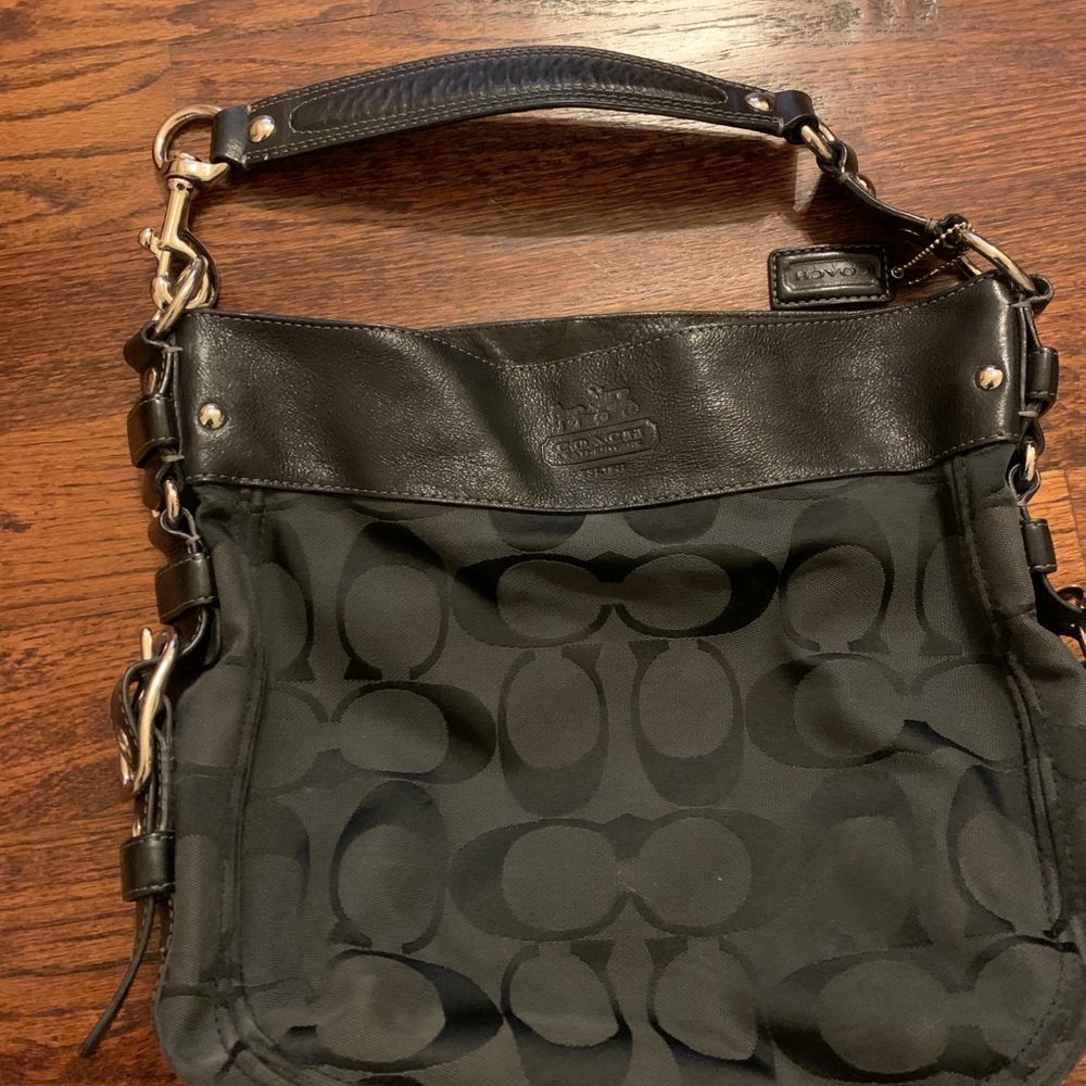 Coach black hobo purse